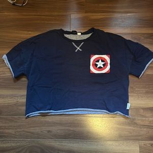 Marvel Captain America distressed crop top